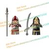 N511U-518U N335-337 Mittelalterliche Burg Ritter Bausteine Figuren Vierseitiger UV-Druck Waffen Zubehör Spielzeug Kindergeschenke F030