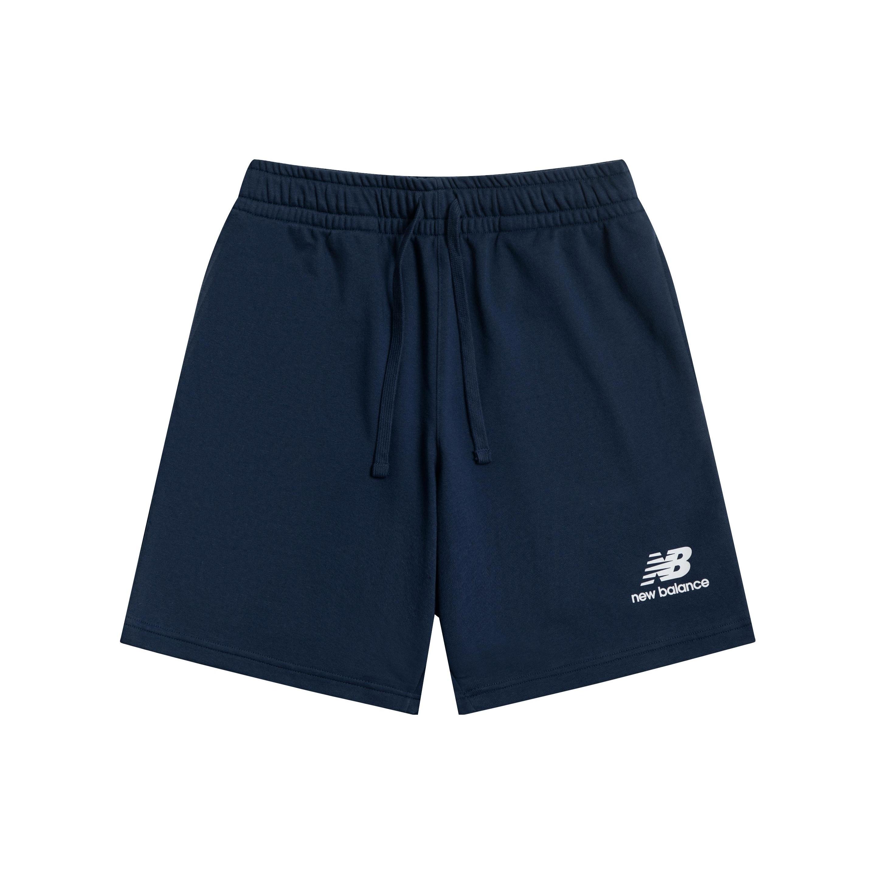 New Balance Essentials Stacked Logo French Terry Shorts Asia Sizing  Navy  Men s MS31540-NNY L