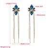Women's Super Flash Rhinestone Claw Chain Tassel Earrings Long Luxury Versatile Drop Earrings