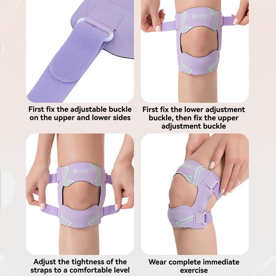 Gtubike 1Pcs Patella Knee Brace With Side Stabilizers For Men & Women, Adjustable Patellar Tendon Support Strap For Knee Pain