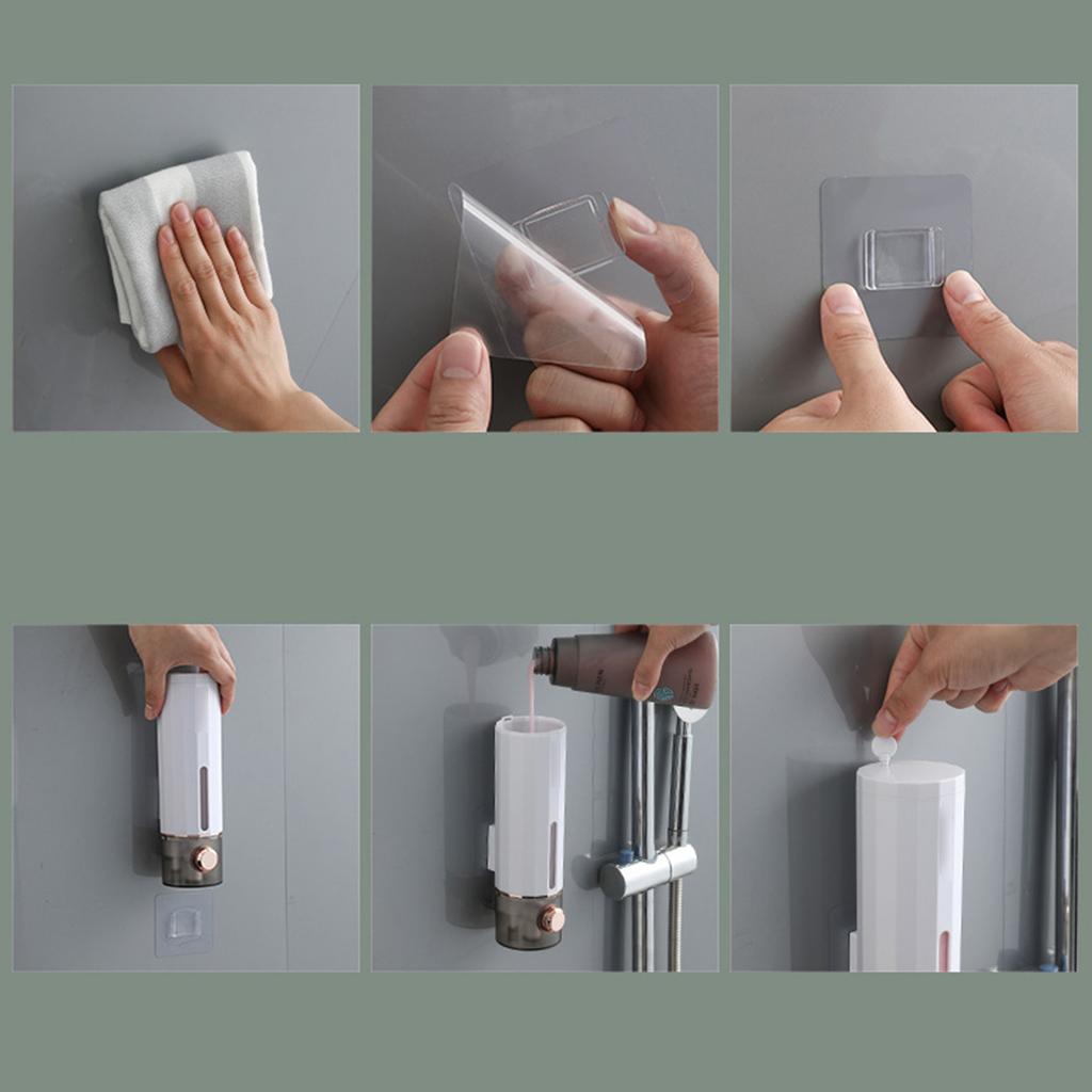 Wall Mounted Hand Gel Dispenser Manual Soap Dispenser Liquid Containers for Hand Soap Shampoo Conditioners Shower Gel