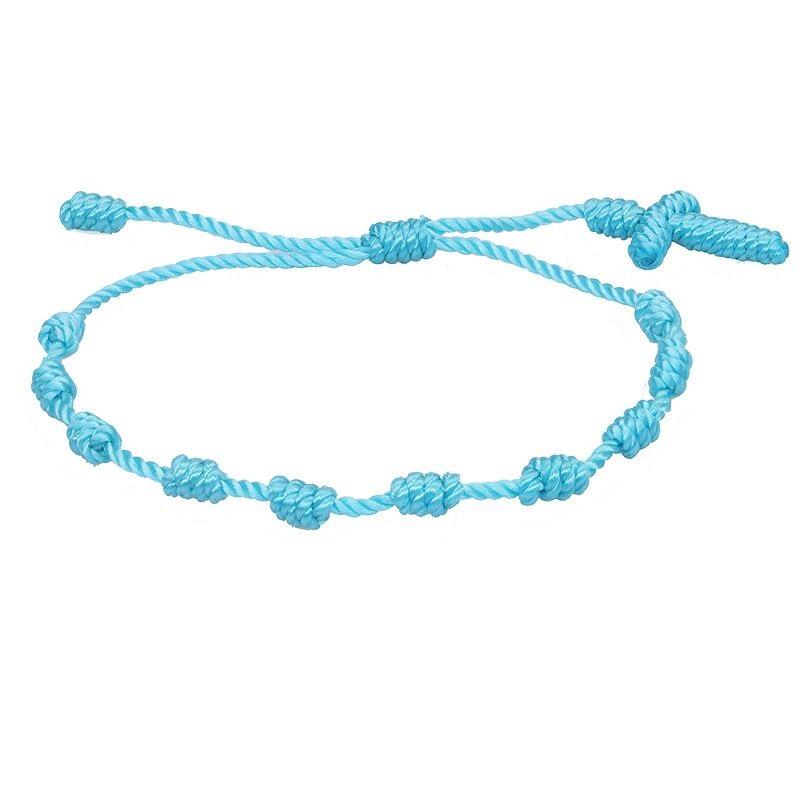 10 Knots Red Black String Bracelet for Woman Men Lucky Amulet Handmade Rope Bracelets Friendship Couple Wristband