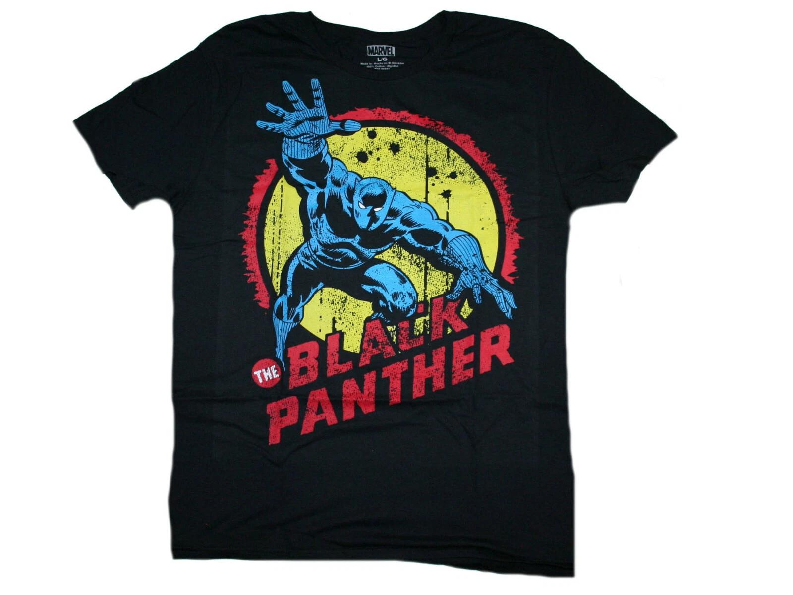 Black Panther Marvel Men s Black T-shirt NEW S