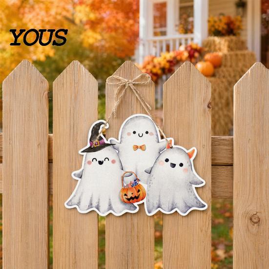 Festive Halloween Hanging Ornament Pumpkin Door Decor, Spooky Wall for Party Eye-catching Decoration Scene, Front Entryway Decoration, Trick or