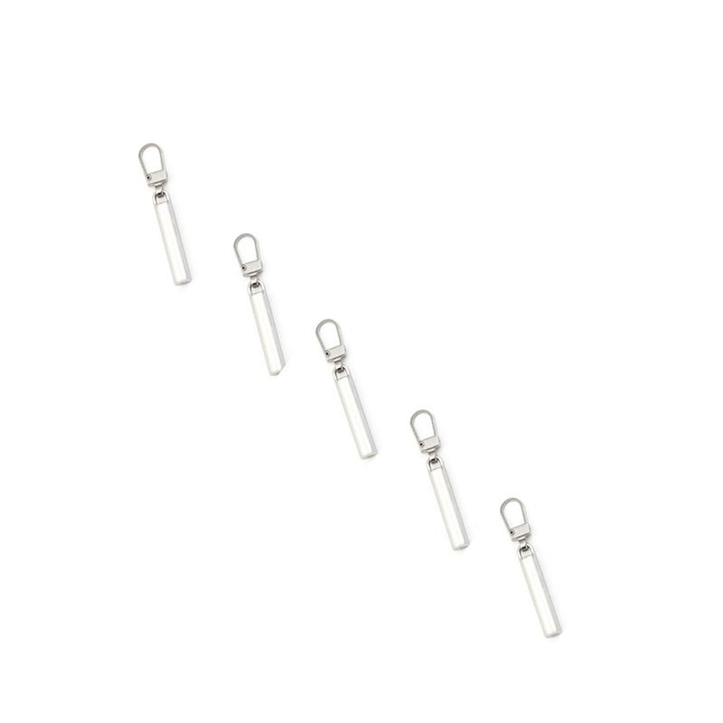5PCS Sewing Zippers Puller Head Heart Shape Detachable Metal Zipper Slider Repair Kits for Bags Backpack Coat Zipper Pull Tab