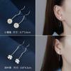 Luxury Female Earrings  Sterling Silver Butterfly Flower Leaf Grass Shaped Twist Earrings for Girls Long Tassel Party