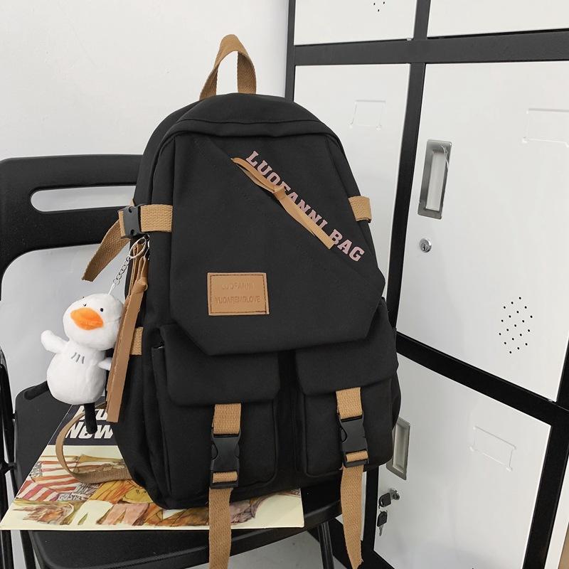 High School Student Male Backpack 2025 New Large-capacity Primary School Student Simple Trendy Cool Backpack Female