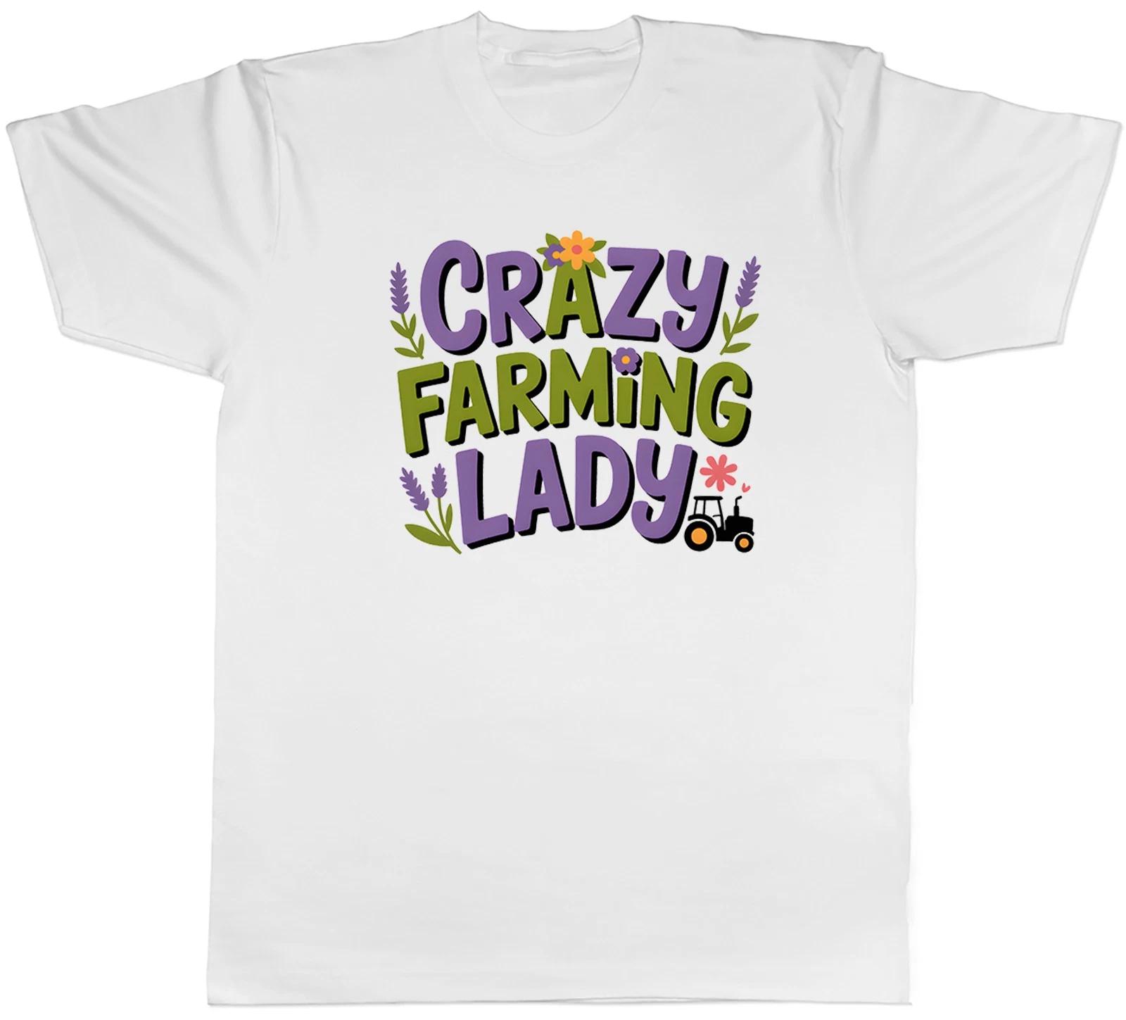 Crazy Farming Lady Funny Mens T-Shirt Tee Gift Top XXXXL