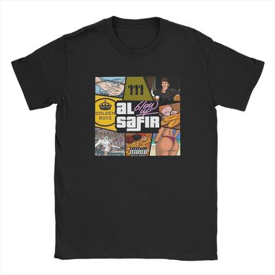 Rapper Al Safir Cotton T-Shirt For Men Beach  Y2K Basic T Shirts O Neck Hipster Tees Oversize Printed Tops