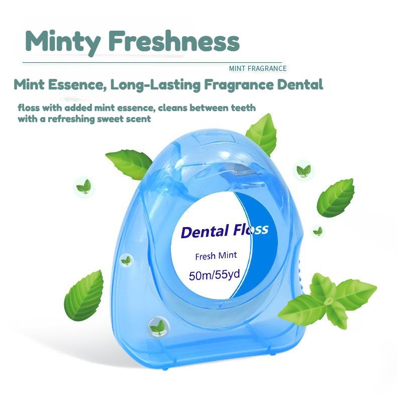 Dental 50m Roll Flosser Portable Toothpick Oral Hygiene Cleaning High Tension Floss Practical Health Mouth