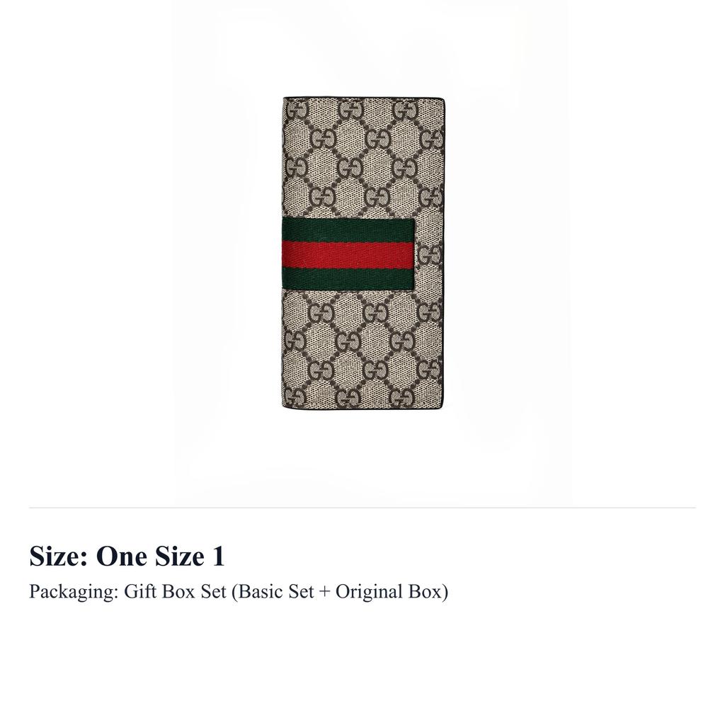 Gucci GG Supreme Canvas Wallet Men's Brown 779872-KHN4N-9791