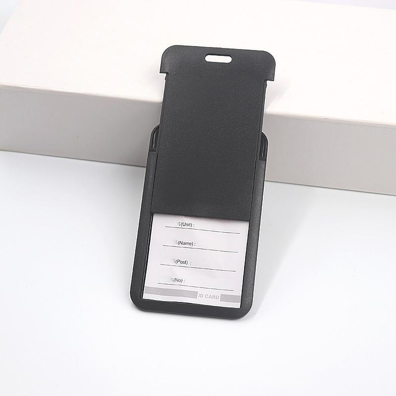 3 pieces/1 piece - High end retractable black work card holder, student meal card holder