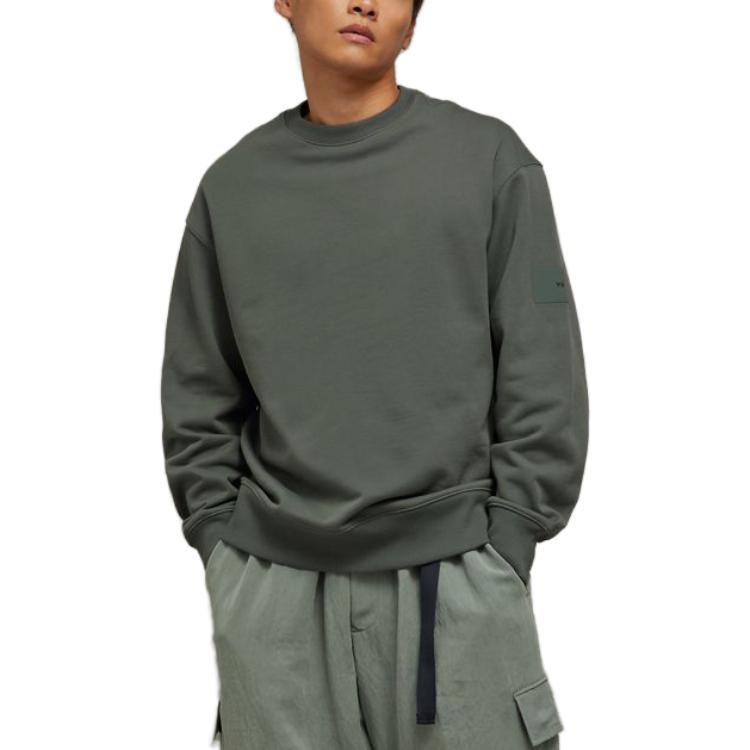 Y-3 Crew Neck Solid Color Long Sleeve Sweatshirt Unisex sweatshirt Green IP7695