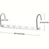 10pcs Metal Space-Saving Clothes Hanger Holder(26cm Silvery) Multi-Hanger Organizer with Magic Hooks Design for Wardrobe Closet