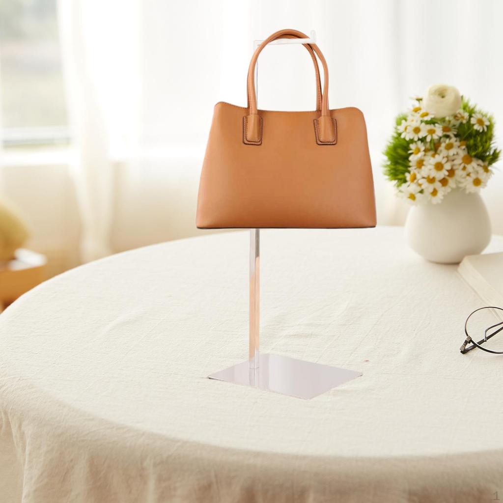 Purse Display Stand Adjustable Height Space Saving Portable Bag Hanger Handbag Exhibitions,