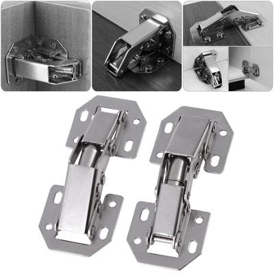 10pcs Cabinet Hinge  No Drilling Hole Furniture Drawer Hinge No Slot Required Cold Rolled for Window Cupboard Kitchen Door