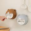 Punch-Free Plastic Wrap Storage Box Bear Shape Shower Cap Organizer  Kitchen