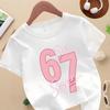 Creative design number 67 print tshirt Italian brainrotLatest Trendy Style tshirt for boys and girls aged 3 to 14 fashion to