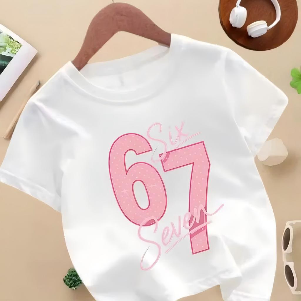 Creative design number 67 print tshirt Italian brainrotLatest Trendy Style tshirt for boys and girls aged 3 to 14 fashion to