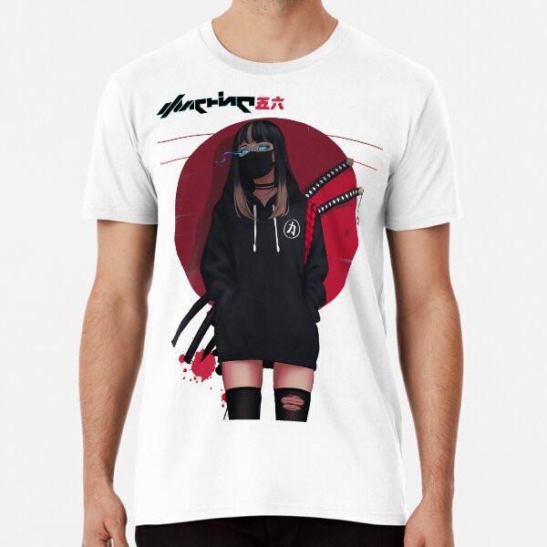 

Городская японская киберпанк девушка вейпорвейв стиль от S до 5XL Сделано в Австралии/США Футболка M