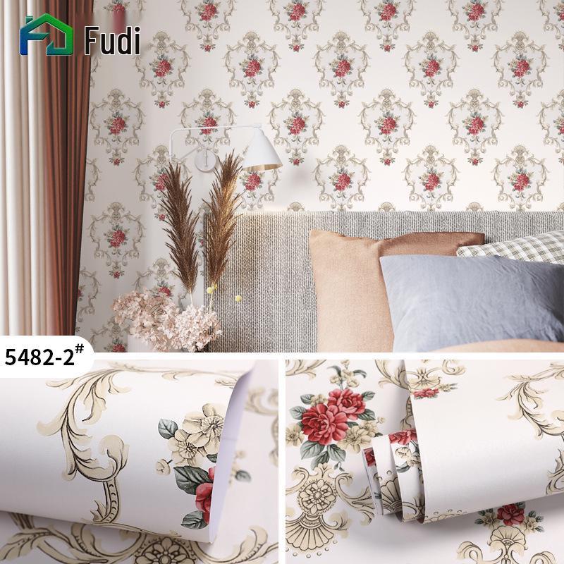 

Более толстые самоклеящиеся водонепроницаемые обои из ПВХ: Европейский пасторальный дизайн для спален, общежитий и фона для прямых трансляций 0.45×10 meters