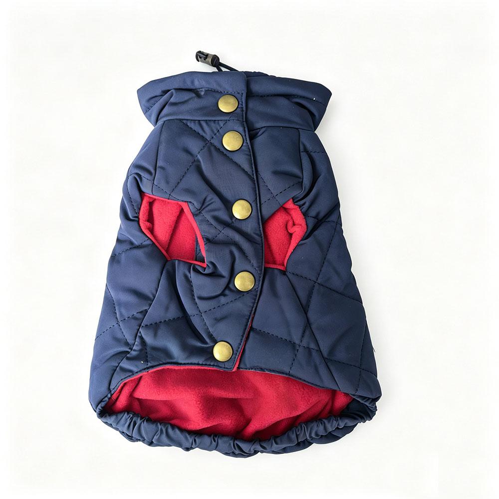 Windproof Dog Coat, Warm Dog Jacket with Built-in Harness, Fleece Lined Cold Weather Coat with Zipper for Winter, Cold Weather