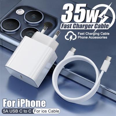 35W (M85) PD USB C Charger Fast Charging For Apple iPhone 15 16 Pro Max Samsung S25 S24 S23 XIAOMI REDMI POCO Charger Type C Cable Quick Charge Cable
