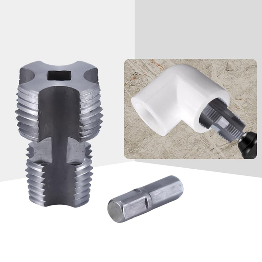 Water Pipe Inner Hole Drill Double Heads PPR Pipe Threader Water Pipe Internal Thread Opener Electric Drills Hand Tools