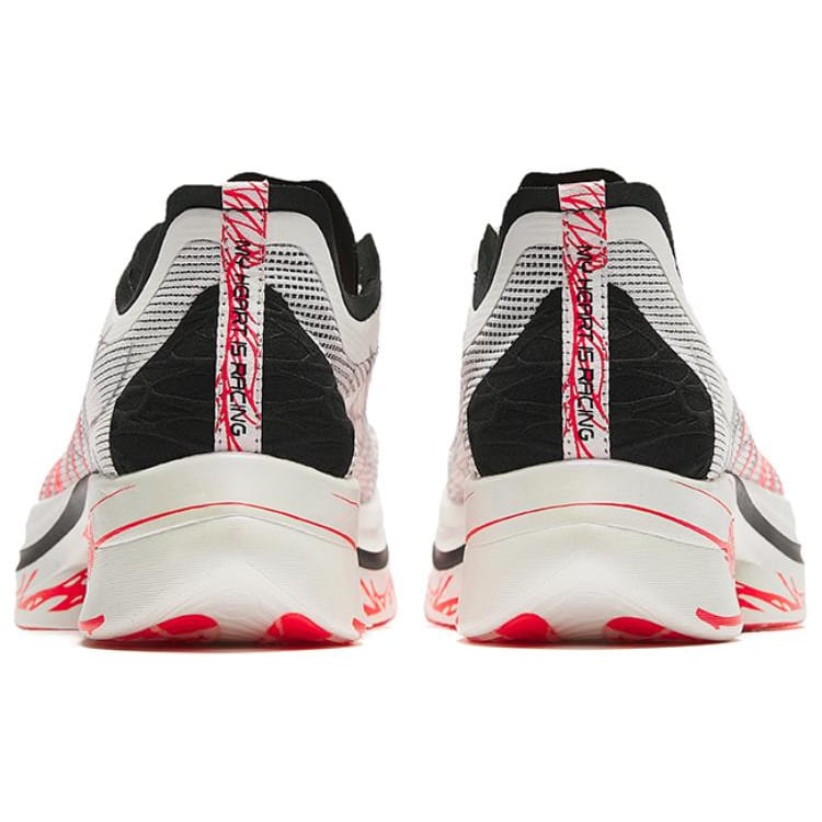 Anta C10 Pro Fabric Cushioning Slip Resistant Low top Nitrogen Technology Marathon Racing Running Shoes Men's White Red 112455568-2