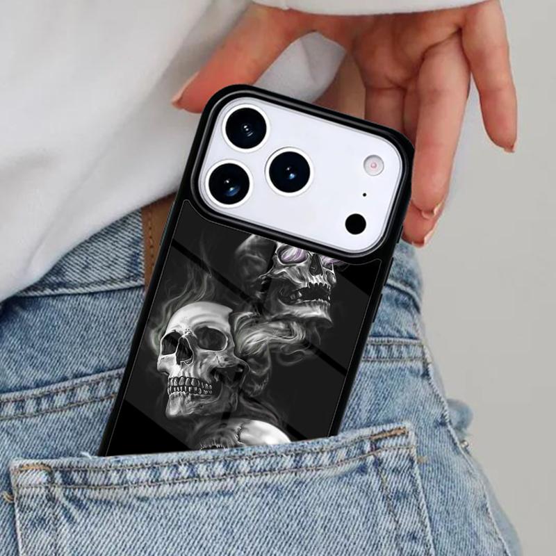 Skulls Bones Skeleton Phone Case for iPhone 17ProMax 12 13 14 15 16e 17 Pro Max Plus Air Cover