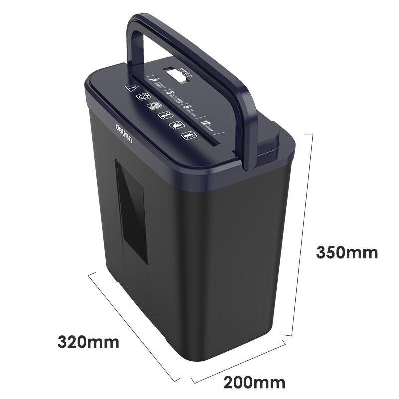 Deli 9939C Mini Desktop Cross-Cut Shredder for Home Office CN Plug (adapter Included)