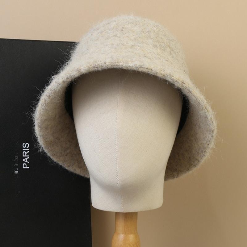 Miękkie filcowe klasyczne wełniane kapelusze typu bucket Hat Kobieta Zimowe ciepłe modne kapelusze rybackie Damskie puszyste kapelusze Panama wszechstronne trendowe kapelusze typu basin Hat