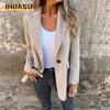 Dam Vintage Casual Enfärgad Tryck Höst Vinter Långärmad POLO-hals Jacka Unika designer & Rockar