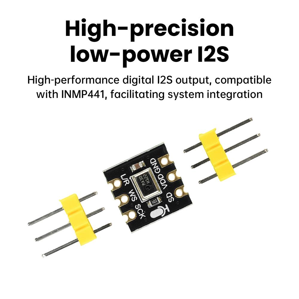 INMP441 omnidirectional microphone module MEMS sensor 24 bit high-precision low-power I2S Digital Output Sensor Module for ESP32
