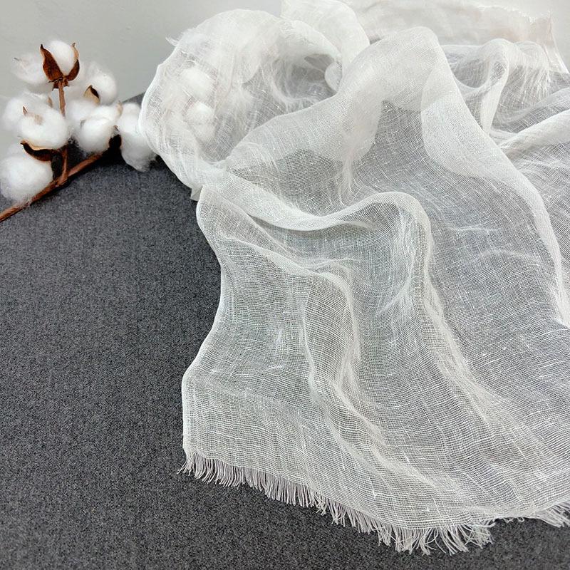 Retro Small Plaid Linen Square Scarf Literary And Versatile Women'S Summer Neck Protection Small Silk Scarf Scarf Accessories