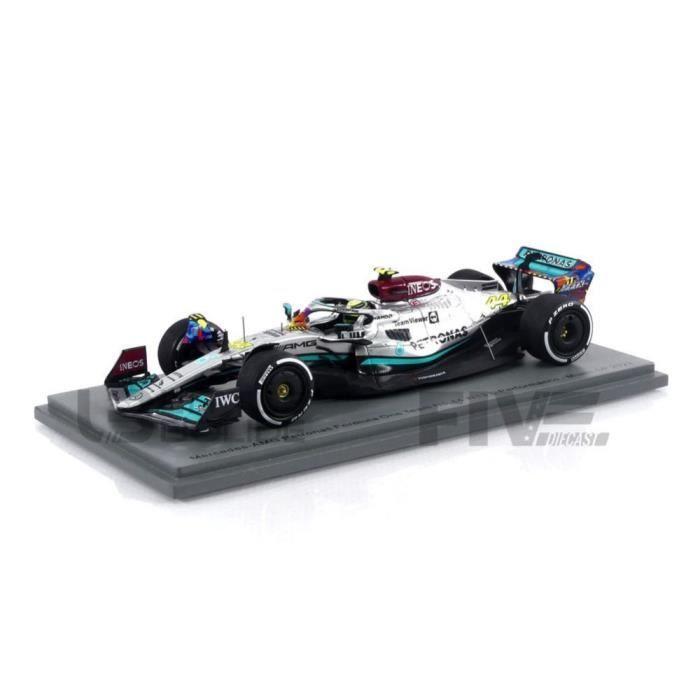 Collectible Miniature Car - SPARK - MERCEDES-AMG W13 E Performance - 1/43 - Miami GP 2022 - Black/Grey/Green