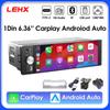 LEHX 6.36 Inch 1DIN Universal MP5 Car Radio Support Wireless Carplay Android AUTO AUX IPS Touch Screen Multimedia Video Player