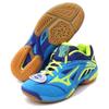 Mizuno Wave Fang SS Sapatos de Badminton Confortáveis com Absorção de Choque Duráveis Cano Baixo Unissex tênis Azul Verde 71GA151045