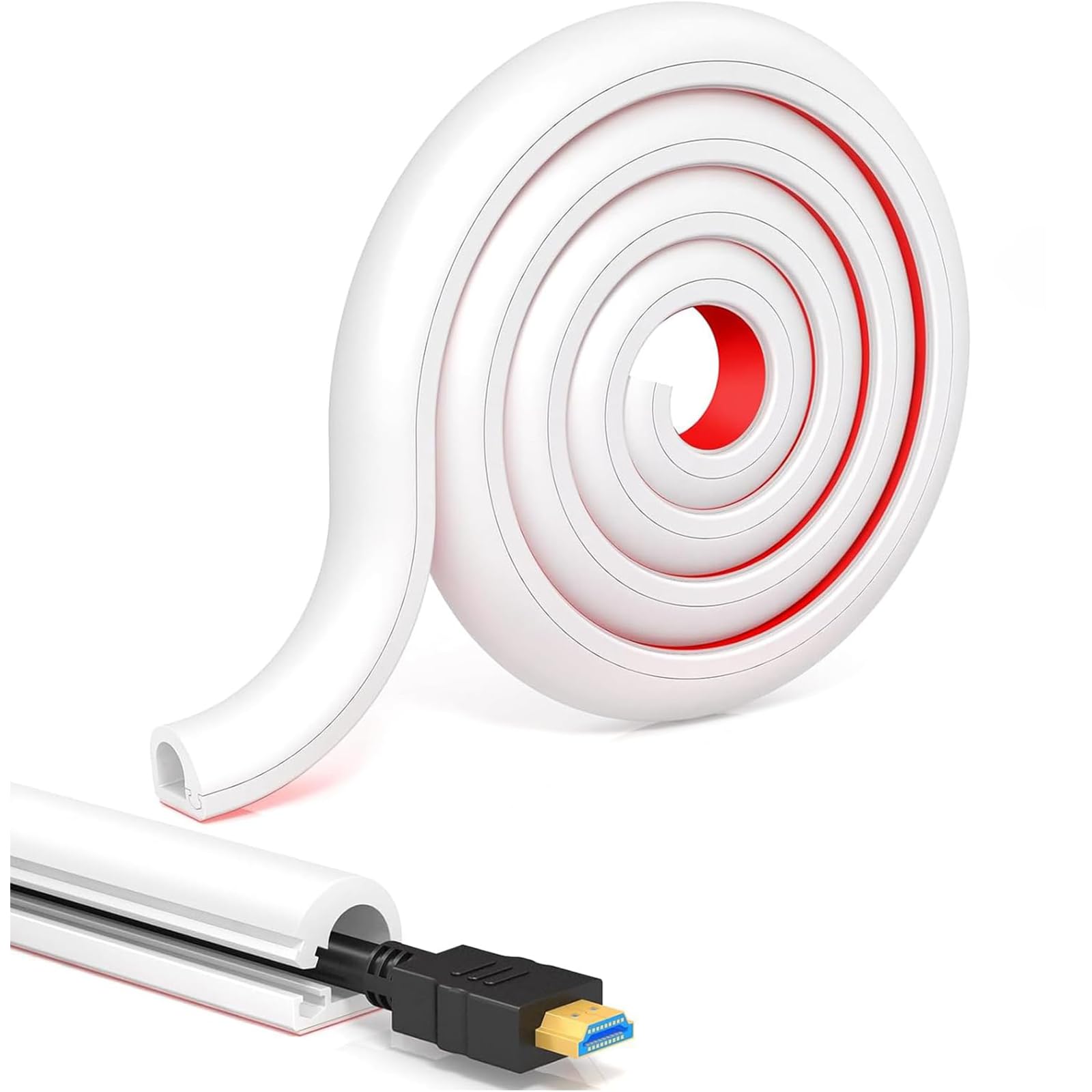 

Белый самоклеящийся кабель для скрытия, организации и толстый 3M для или аренды. Идеально подходит для покрытия, ПВХ, мягкий, кабели, провода, шнуры, толстый, дом, офис,