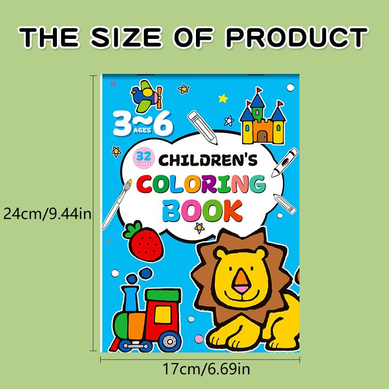 32 Patterns Animal Fruit Transportation Marine Animal Theme 32 Pages Of Fun Drawings Children'S Coloring Book Enlightenment Book