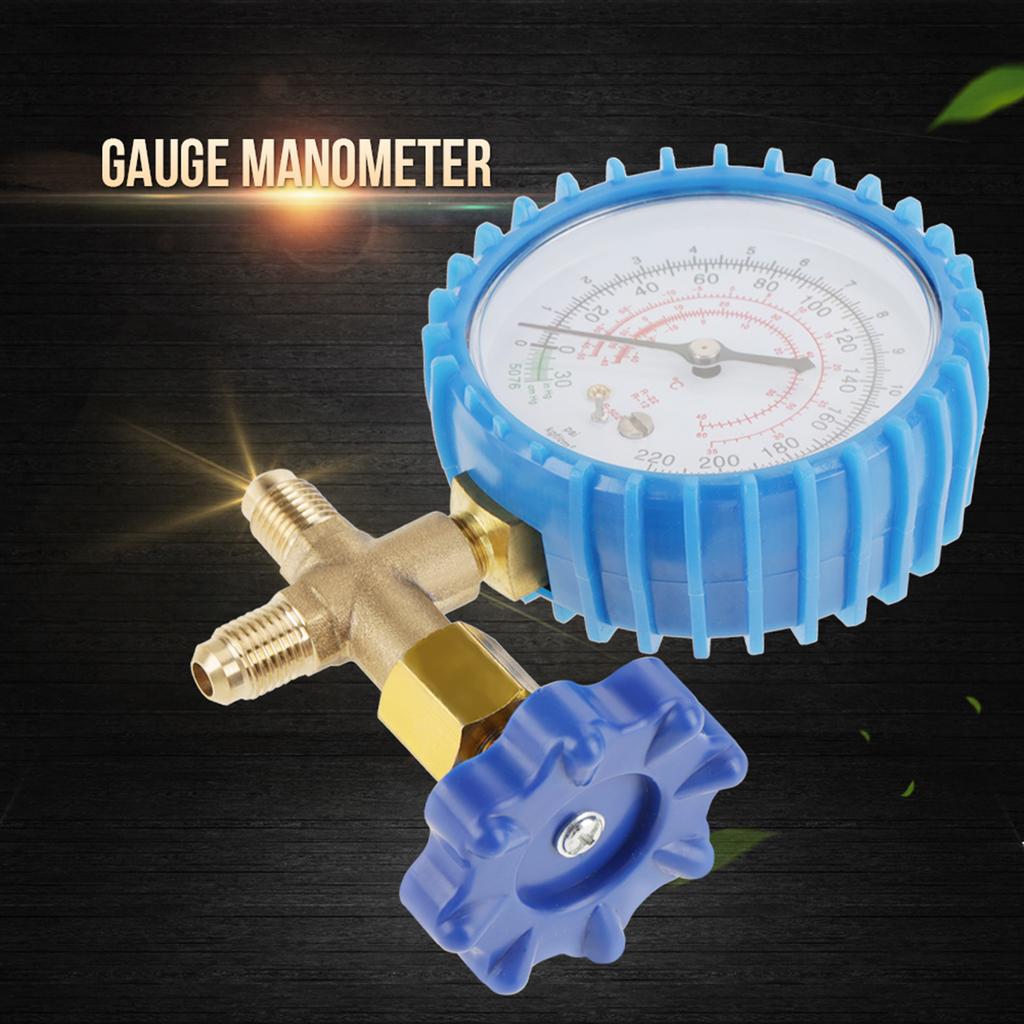Air Conditioning Refrigerant Recharge Pressure Gauge Manometer Fit for R410A R22 R134A R404A