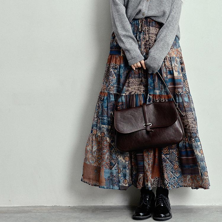 Dimanaf 2025 Summer Women New Skirts Flower Retro Elastic Elegant White Pleated Skirts High Waist