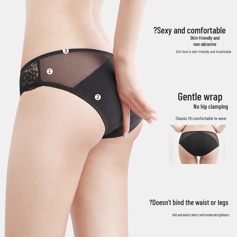 Christies Women's Sexy Lace Low-Rise Seamless Panties 3-Pack