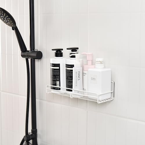 Set mit 2 magnetischen Badezimmerregalen für Badezimmer, Waschraum und Küchenaufbewahrung (Weiß)