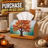 1pc Tissue Box Holder with Majestic Autumn Maple Tree Design - Tranquil Forest Scenery, Durable Polyester, Ideal for Kitchen, Living Room, Bedroom, Ba