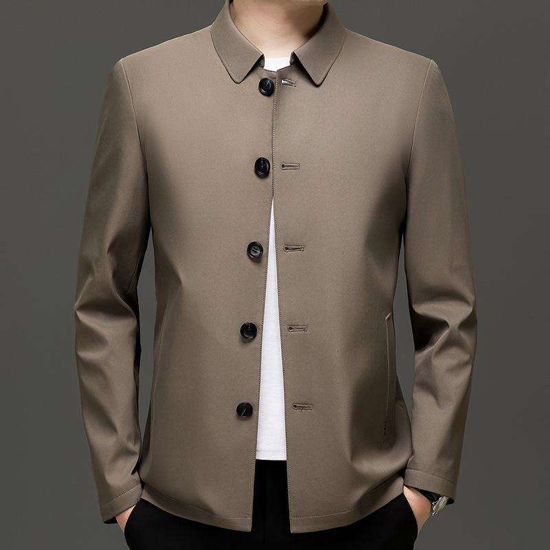 Men's Mid-Length Single-Breasted Lapel Trench Coat - Stylish, Casual, and Perfect for Spring & Autumn