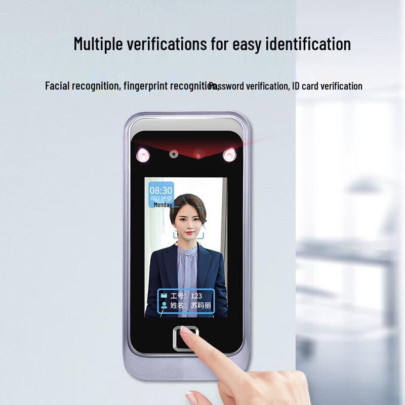 Realand F207F Dynamic Face & Fingerprint Attendance & Access Control Terminal CN plug (adapter included)
