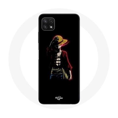 Case - Maniacase - Galaxy A22 5G - One Piece Manga Anime Luffy - Soft - Black