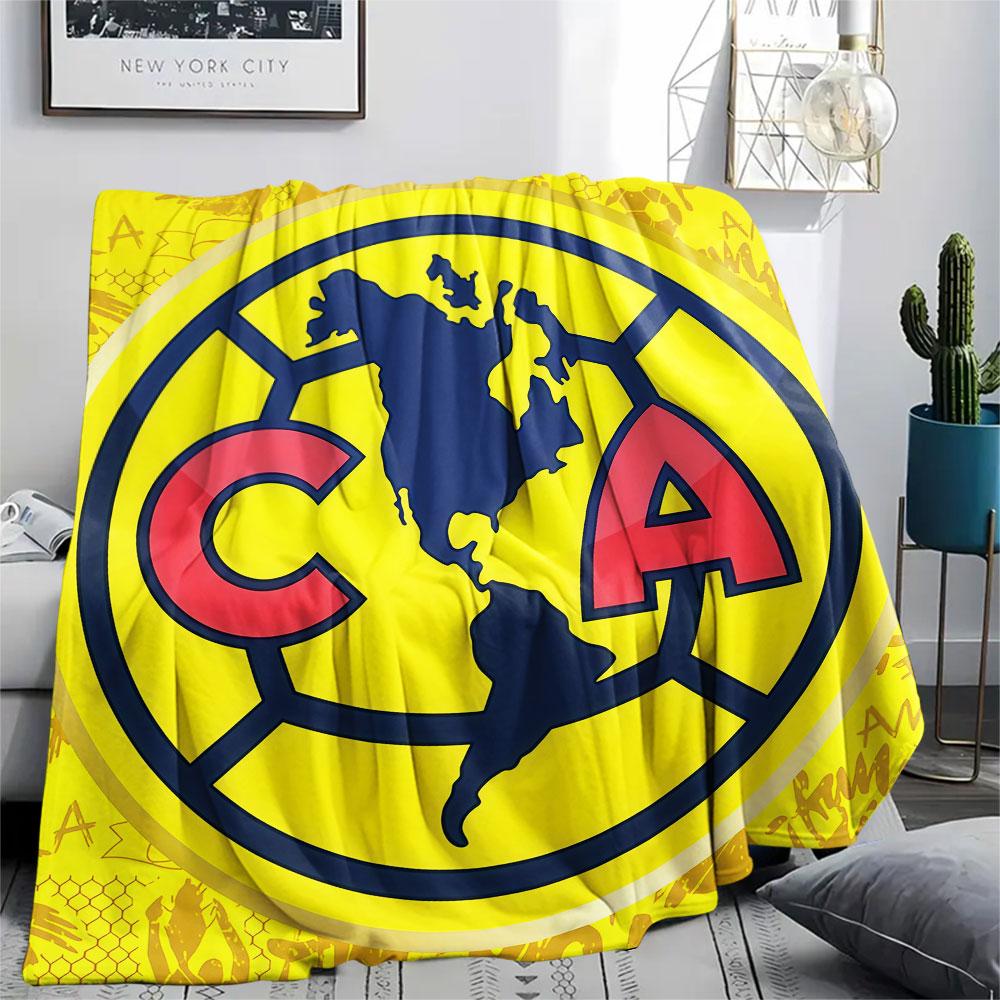 1PC Club America Patterned Flannel Blanket Suitable For All Seasons for Home Decor Warmth and Comfort Gifts Holiday Present