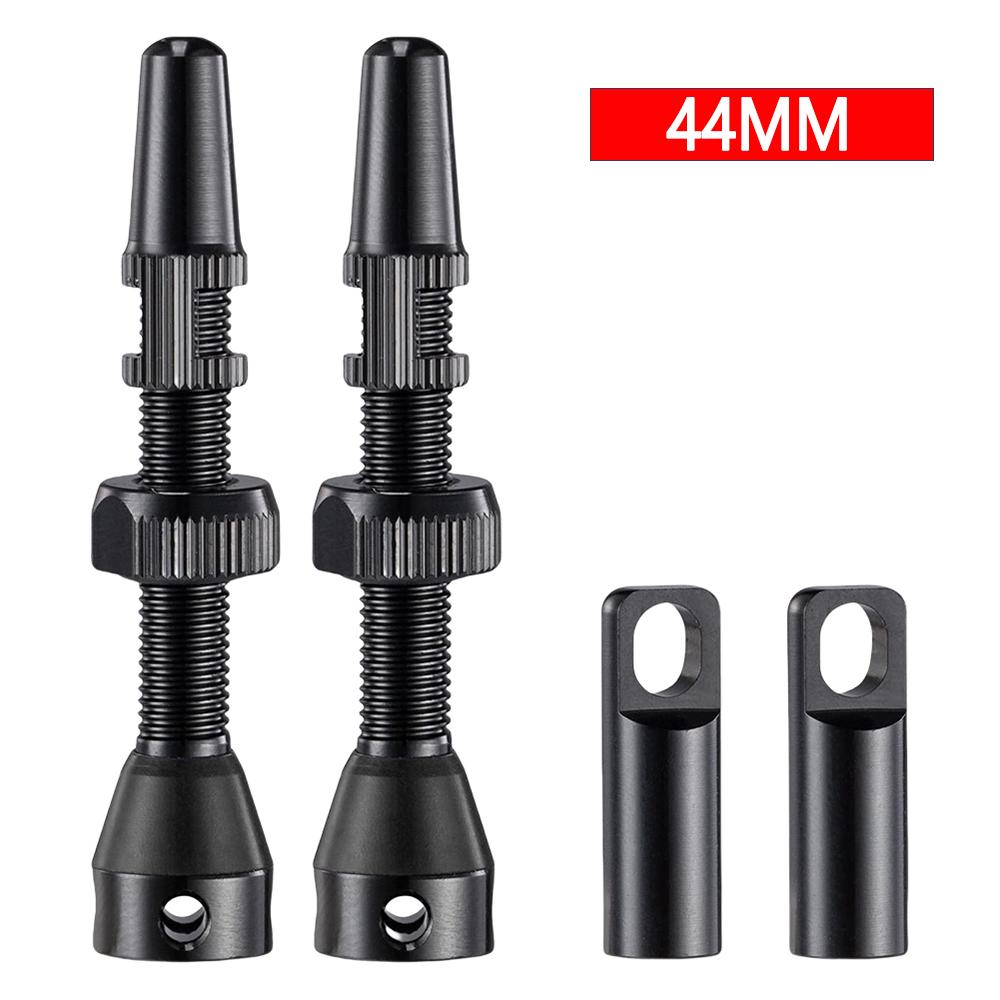 2/1Pair 40mm/44mm Aluminum Bicycle Rims Valve Core Remover Tool Bicycle Valve CNC Road Bike Tubeless Tire Valve with Caps